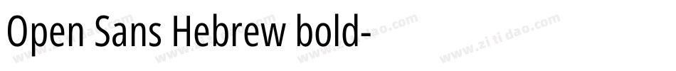 Open Sans Hebrew bold字体转换